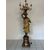 Floor lamp. Moor of Venice, carved, lacquered and gilded wood, 20th century.