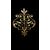 Wrought iron and gilded coat rack wall light.