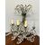 Antica coppia di appliques '900 a tre luci con gocce di cristallo 40x40x20cm