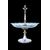 Silver-plated metal centerpiece/fruit bowl with frosted crystal bowl. Christofle. France.