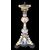 Large majolica vase with column. Ginori manufacture.