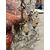 Antica coppia di appliques '900 a tre luci con gocce di cristallo 40x40x20cm