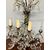 Antica coppia di appliques '900 a tre luci con gocce di cristallo 40x40x20cm