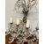 Antica coppia di appliques '900 a tre luci con gocce di cristallo 40x40x20cm