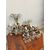 Antica coppia di appliques '900 a tre luci con gocce di cristallo 40x40x20cm