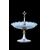 Silver-plated metal centerpiece/fruit bowl with frosted crystal bowl. Christofle. France.