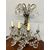 Antica coppia di appliques '900 a tre luci con gocce di cristallo 40x40x20cm