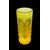 Vaso in cristallo cilindrico,molaro con motivo floreale.Boemia.