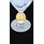Globular transparent glass vase with gold leaf details. Murano.