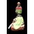 Ceramic figure depicting a Japanese character. Articulated head.