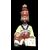 Ceramic figure depicting a Japanese character. Articulated head.