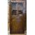PTI768 - Porta antica a vetri, in noce, epoca '800, luce cm L 83 x H 186