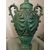 Coppia di antichi vasi Potiche  in ceramica maiolica verde