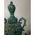 Coppia di antichi vasi Potiche  in ceramica maiolica verde