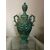 Coppia di antichi vasi Potiche  in ceramica maiolica verde