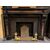 CHM897 - Antique Belgian black marble fireplace with Rosso Francia inlays, 19th century, dimensions cm W 139 x H 107 x D 38