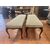Pair of upholstered walnut benches