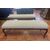 Pair of upholstered walnut benches