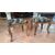 Pair of padded walnut stools