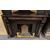 CHM897 - Antique Belgian black marble fireplace with Rosso Francia inlays, 19th century, dimensions cm W 139 x H 107 x D 38