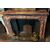 CHM898 - Elegant antique polychrome marble fireplace, 19th century, dimensions cm W 150 x H 110 x D 41