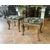 Pair of padded walnut stools