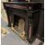 CHM897 - Antique Belgian black marble fireplace with Rosso Francia inlays, 19th century, dimensions cm W 139 x H 107 x D 38