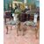 Pair of padded walnut stools