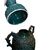 Coppia di antichi vasi Potiche  in ceramica maiolica verde