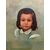 Dipinto olio su tela XX sec bambina C. Moraldi 70x60cm