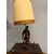 Antica scultura a lampada in legno cinese personaggio '900, 70x36cm