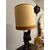 Antica scultura a lampada in legno cinese personaggio '900, 70x36cm
