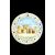 Majolica saucer with a depiction of the Porta Saragozza in Bologna. Minghetti.