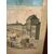 Antique 19th century painted engraving, "Vue de la Carriere de Nency au Septentrion", 52x38cm