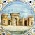 Majolica saucer with a depiction of the Porta Saragozza in Bologna. Minghetti.