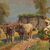 Dipinto di Pietro Barucci Scena Campestre con Figure