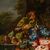 19th century, follower of Maximilian Pfeiler, Still life with grapes and watermelon and carpet