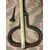 Lombard wrought iron door knocker with strike plate, late 17th century