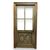 PTL718 - Porta bifacciale a vetri, con telaio, epoca '800, luce cm L 89 x H 206