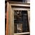 PTL718 - Porta bifacciale a vetri, con telaio, epoca '800, luce cm L 89 x H 206