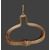 Lombard wrought iron door knocker with strike plate, late 17th century