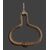 Lombard wrought iron door knocker with strike plate, late 17th century