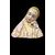 Ceramic bust of Madonna with gold decorations. Cacciapuoti.