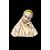 Ceramic bust of Madonna with gold decorations. Cacciapuoti.