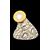 Ceramic bust of Madonna with gold decorations. Cacciapuoti.