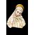 Ceramic bust of Madonna with gold decorations. Cacciapuoti.