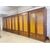 Set of five light walnut bookcases