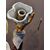 Pair of polychrome ceramic sconce-sculptures, Venice, signed Orosa (San Polo), mid 20th century