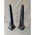 Piccola coppia di obelischi in marmo nero del Belgio - H 46 cm
