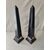Piccola coppia di obelischi in marmo nero del Belgio - H 46 cm